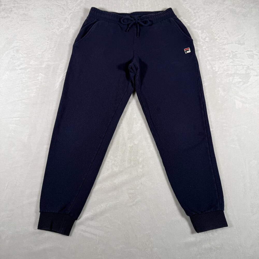 Fila Jogger Men Size S Athletic Sweatpants Drawstring Cotton Blend Slash Pockets